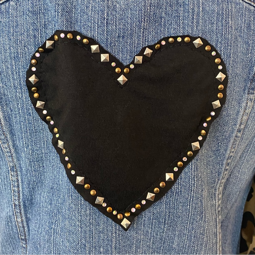 Custom Denim & Leopard Print Jacket - Picture 5 of 6